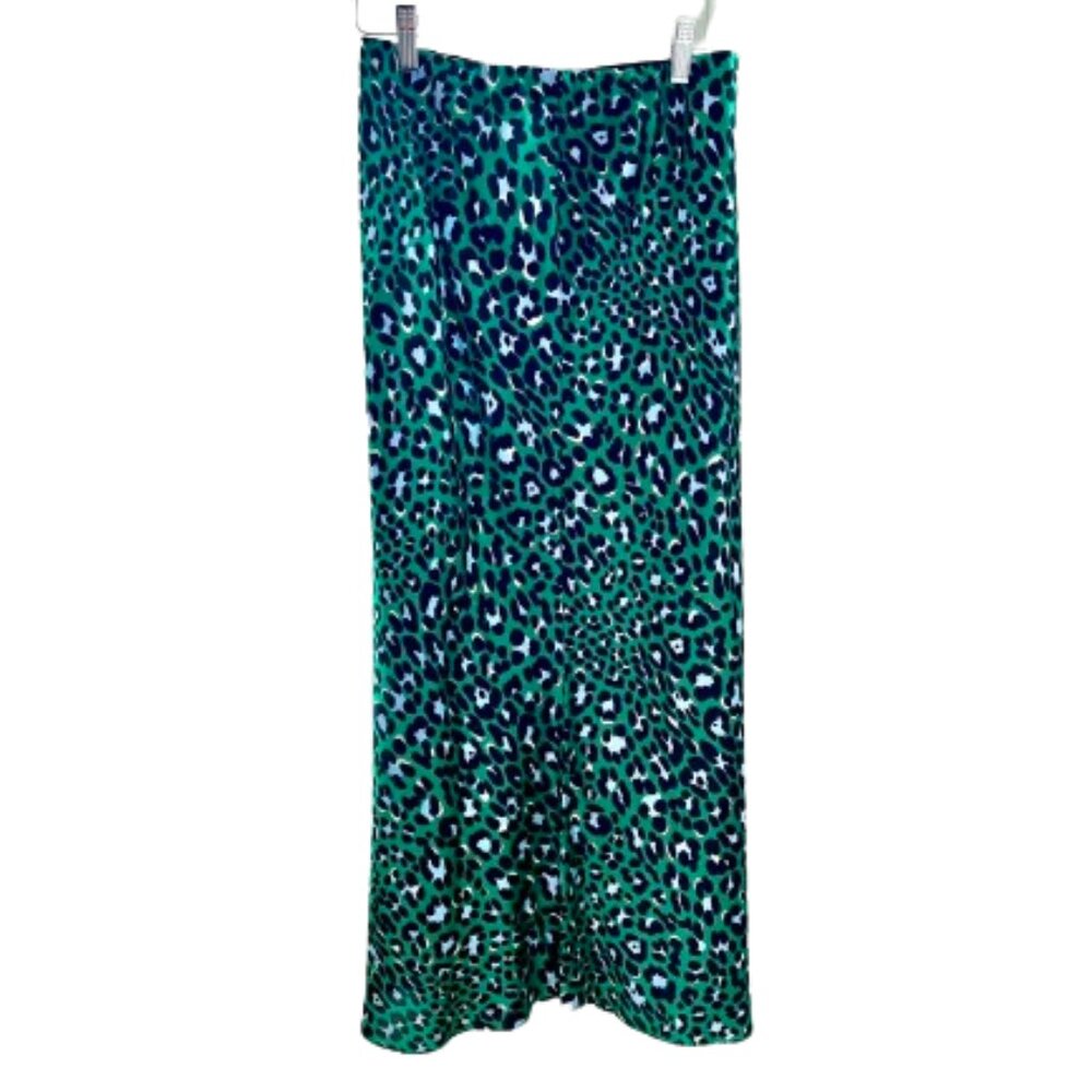 Olivia von Halle silk leopard print skirt